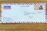 Air mail envelope cover with Pakistan stamp