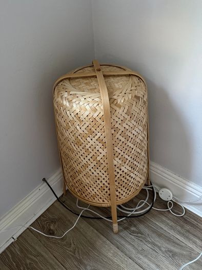 Rattan floor lamp