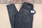 mens Siksilk jeans washed black bust knee riot denim Size Small W 30 L 34