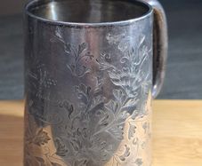 Solid Silver Victorian silver christening mug