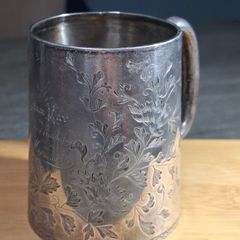 Solid Silver Victorian silver christening mug