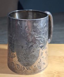 Solid Silver Victorian silver christening mug