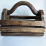Vintage wooden box magazine holder Elephants relievo sculpture animals Image 4