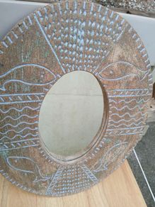 Beautiful Ceramic Oval Mirror