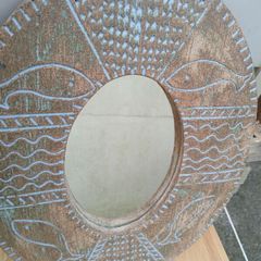 Beautiful Ceramic Oval Mirror