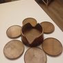 mid century teak coasters Image 3