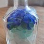 square bottle with sea glasses Image 3