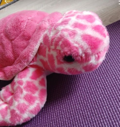 Beautiful pink sea turtle plush soft toy