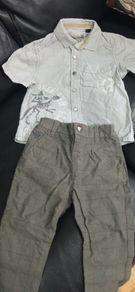 Boys Outfit / Shirt and check Trousers