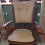 Dutch Oak Rocking Chair with Cushions Image 5
