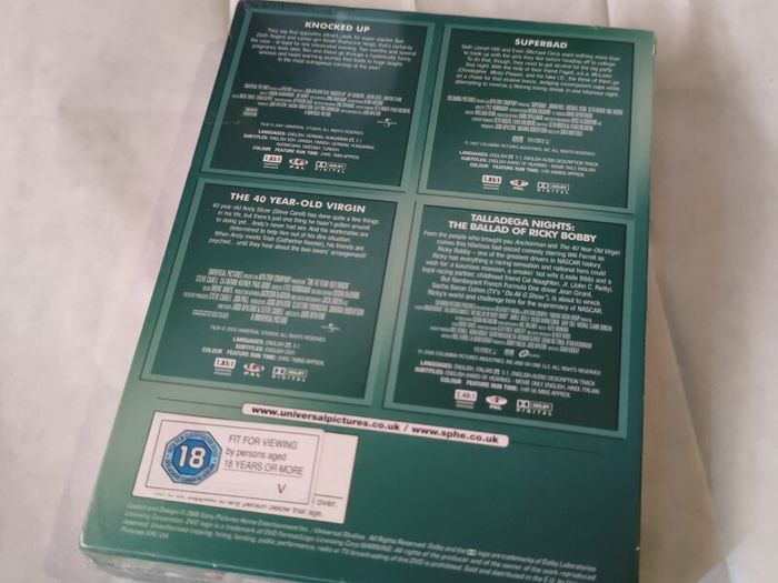 New Superbad/Knocked Up/40 Year Old Virgin/Talladega Nights Dvd Boxset Dvd