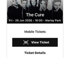 The Cure Marley Park 26th June