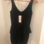 BNWT River Island Black Peplum Dress size 8 Image 2