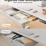 Electric Standing Desk 160 x 80 cm Height Adjustable Sit Stand Table with Easy-Glide Drawer 4 Memory Smart Pannal T-Leg Design for Stability Splice Board White Frame Surface Image 4