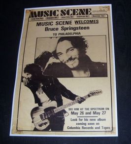 Bruce Springsteen Vintage Concert Poster Philly 1978 A3 Size Repro