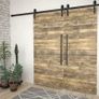 Sliding Door Hardware Kits 2 pcs 200 cm Steel Black Image 2