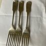 3 heavy silver antique forks made in 1834 and fully hallmarked for Dublin 8 inches long weighing 6.63 ounces Image 5