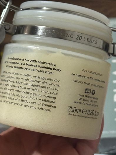 Brand new luxury body was, showed me polisher, body scrub new