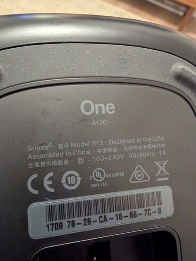 Sonos One (Gen 1) Smart Speaker - Black