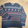Navy Christmas Jumper  Size Large Image 2