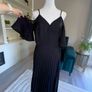 Ladies Black Cold Shoulder Wrap Dress from Boohoo Image 6