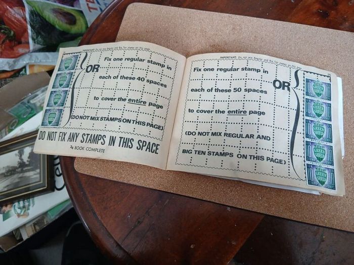 Green Shield Stamp book
