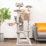 NEW SALE Cat Tree, 151cm Cat Scratching Post Stable Cat Tower for Large Cat, Activity Centre Cat Climbing Tree with 2 Cat House, Hammock, 4 Sisal Posts, Ladder, and Rest Place for Indoor Cat Image 3