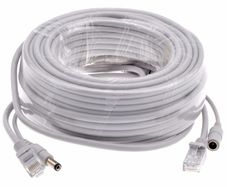 20M CAT5/CAT5e Ethernet Cable RJ45+DC Power CCTV Network Lan Cable For System IP Cameras