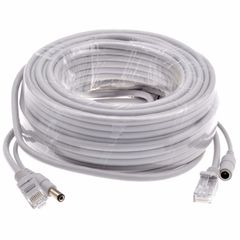 20M CAT5/CAT5e Ethernet Cable RJ45+DC Power CCTV Network Lan Cable For System IP Cameras