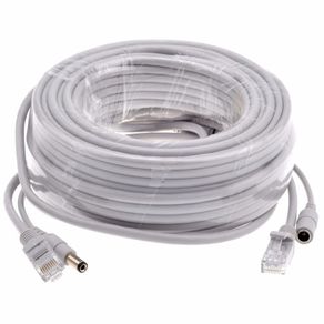 20M CAT5/CAT5e Ethernet Cable RJ45+DC Power CCTV Network Lan Cable For System IP Cameras