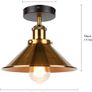 Vintage Retro Ceiling Lights for Living Room Loft Industrial Decor Luminaire Led Ceiling Lamp Metal Kitchen Fixtures (Gold,2Pack) Image 2