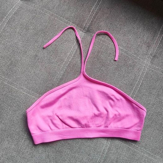 Pink Halter neck Sports Top, size S