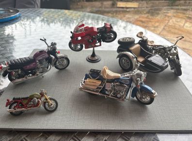 Vintage 1970s Polistil DieCast Motorcycle Collection. 5 Models. Made in Italy