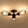 Vintage Ceiling Lights Adjustable Socket Industrial Chandeliers Metal Wire Cage Lamp Semi-Flush Mount Rustic Ceiling Indoor Home Retro Lighting Fixture 3-Light(Bulbs Not Included) MULTIPLE COLOURS AVAILABLE (FREE POSTAGE) Image 3