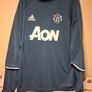 Adidas Man U Manchester United  Long Sleeve Training Top Football Jersey Size Xl Extra Large Navy 2016 Image 2