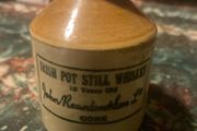 Rare Irish whiskey stoneware bottle free postage