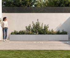 Extra-Large Galvanised Steel Raised Garden Planter 360 x 40 x 40 cm