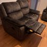 X2 2 seater grey suede recliner couch Image 2
