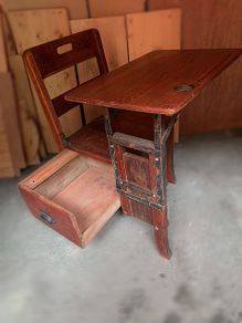 Vintage 1920's American Oak Childs desk