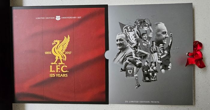 Official Liverpool FC 125th Anniversary Limited Edition Double Shirt Box Set - Size Large (Pristine Condition)