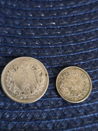 Japan silver 20sen%10sen