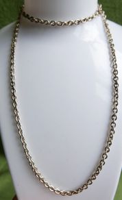 Vintage Sterling Silver 925 Cable Chain Link Necklace Length 24" - 23,07g