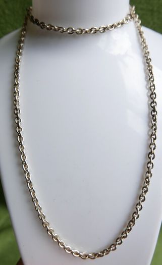 Vintage Sterling Silver 925 Cable Chain Link Necklace Length 24" - 23,07g