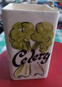 1950s Toni Raymond, hand painted Celery jar