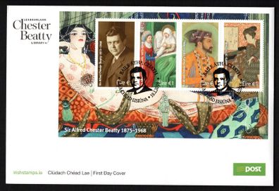 2018 Ireland Sir Alfred Chester Beatty Commemorative Stamps Miniature Sheet An Post First Day Cover (FDC)