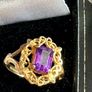 9ct gold ring with amethyst stone Image 3