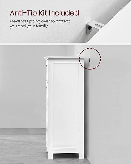 Bathroom Floor Storage Cabinet, Bathroom Storage Unit with 4 Drawers, Bathroom Cabinet Freestanding, 30 x 30 x 82 cm, for Living Room, Dining Room, Kitchen, Modern Style (FREE SHIPPING)