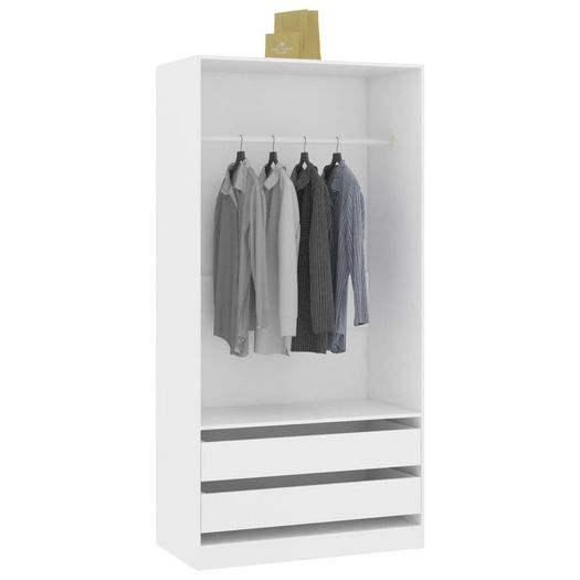 Wardrobe White 100x50x200 cm Chipboard