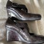 Stephanie Moreno Grey Wedge Shoes - Size 39 - New in Box Image 2