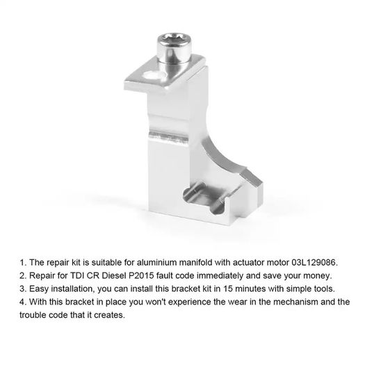Intake Manifold Repair Bracket For Volkswagen 2.0 TDI Inlet Aluminium Manifold Flap V157 Actuator Motor Kit P2015 03L129711E